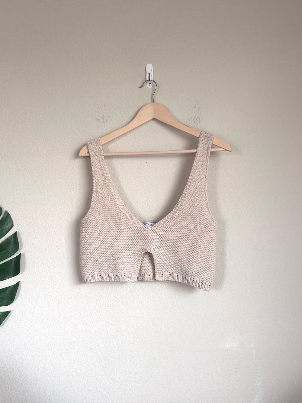 Zara Beach Knit Crop Tank Top